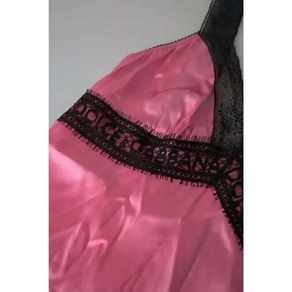 Dolce & Gabbana Pink Lace Silk Sleepwear Camisole Top Underwear
